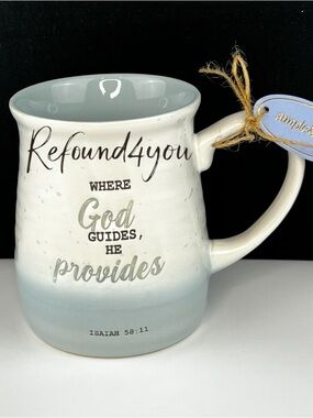 Scripture Collection - 'Where God Guides He Provides' Inspired Ceramic Mug NWT